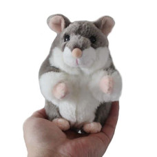 Fadoofa Hamster Stuffed Animals Hamster Plush Small Stuffed Hamster Toy for Kids, 55 Inch (gray)