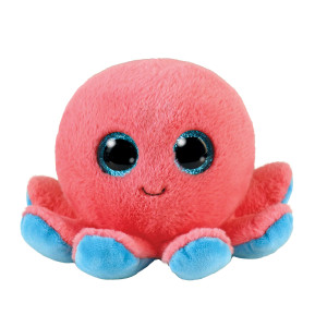 TY Beanie Boo Sheldon - coral colored Octopus - 6
