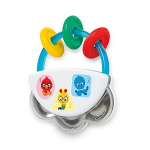 Baby Einstein Tiny Tambourine Musical Toy & Rattle, Bpa Free, Take Along, Age 3 Months+