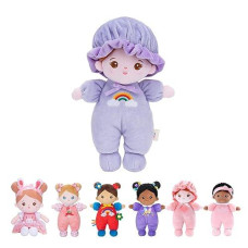Ouozzz Soft Baby Doll For Boys Girls - My First Baby Doll Birthday Gifts For Boys Girls Plush Rag Dolls Purple Toy For Toddlers Kids Infants 10"