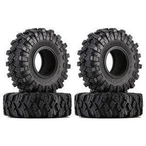 Injora 1.0 Tires Kraken Claw Crawler Mud Terrain Tires For Scx24 Bronco Gladiator C10 Jlu Deadbolt B17 Axial 1/24 1/18 Crawler Tires,4Pcs