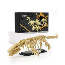 Nifeliz Mosasaurus?Dinosaur Fossil Building Kit, Impressive Dinosaur Skeleton Model Decoration, Cool Dinosaur Gift Toy Set For Dinosaur Fans (498 Pcs)