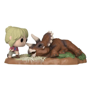 Dr Sattler Funko Jurassic Park POP Moment Vinyl Figurine with Triceratops Special Edition 9 cm