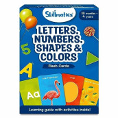 Skillmatics Thick Flash cards for Toddlers : Letters, Numbers, Shapes & colors 3 in 1 Educational game for 18 Months to 4 Years Includes Learning Activities for Preschoolers