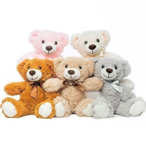 Quaakssi Teddy Bears Bulk 5 Packs Teddy Bear Stuffed Animal Plush Toys 5 Colors Gift For Kid Girlfriend,13.5 Inches Stuffed Bears For Christmas Valentine?S Day Birthday Wedding Party