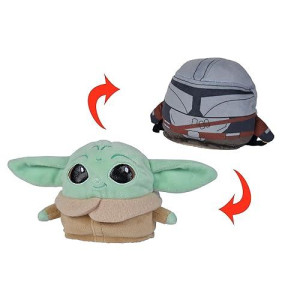 Simba 6315870367 Disney Mandalorian, Grogu And Mando Reversible Plush Figure, 8 Cm, 2 Faces, Suitable For Children From The First Months Of Life
