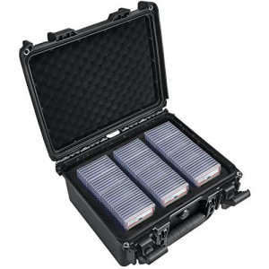 Migitec Waterproof Graded Card Storage Box Compatible With 102 Card Slabs, The Sports Trading Card Case Fits Psa, Csg, Bgs, Cgc, Sgc, Magnetic Card Holder And Top Loaders