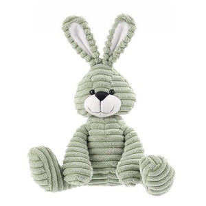 Apricot Lamb Toys Plush Corduroy Rabbit Bunny Stuffed Animal Soft Cuddly Perfect For Child (Green Bunny,8.5 Inches