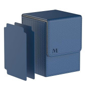 Mixpoet Deck Box For Mtg Cards, Trading Card Case With 2 Dividers Per Holder, Large Size For Up To 150 Cards - Marvelous (Blue)