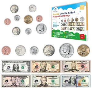 48 Pcs Large Double-Sided Magnetic Money - Play Money For Kids For Learning, Pretend Money For Classroom, Toy Money, Play Coins For Kids, Money Games, Practice, Money Manipulatives, Class Money Set