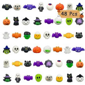 Pinkiwine 48 Pcs Halloween Mochi Squishy Toys Squishies Halloween Toys For Kids Girls Boys Halloween Party Favors Halloween Treat Bags Gifts