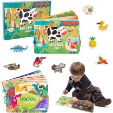 Montessori Toddler Busy Book, 10 Themes Preschool Learning Activities Quiet Book, Educational Busy Book For Toddlers To Develop Learning Skills, Autism Learning Toys Gift For Boys And Girls (Farm)