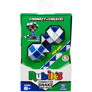 Rubiks Connector Snake, Two-Pack Cubes 3D Puzzle Game Stress-Relief Fidget Toy Activity Cube Travel Game Gift Idea, For Adults And Kids Ages 8 And Up