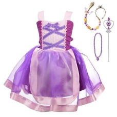Dressy Daisy Princess Costumes Birthday Fancy Halloween Xmas Party Dresses Up Organza For Girls With Accessories Size 5 221