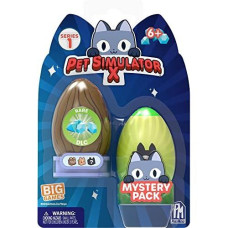 Pet Simulator X - Mystery Pet Minifigures 2-Pack (Two Mystery Eggs & Pet Figures, Series 1) Includes DLc]