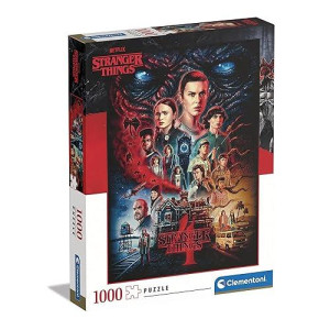 Clementoni 39686 Stranger Things 1000 Pieces, Jigsaw Adults, Puzzle Netflix-Made In Italy, Multi-Coloured