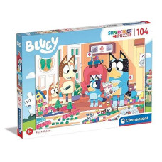 Clementoni 27167 Bluey Supercolor Bluey-104 Pieces-Jigsaw Puzzle For Kids Age 6-Made In Italy, Multi-Coloured