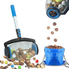 Zozen Nut gatherer, Walnut Picker Upper - Side Opening Dump Pecan Picker Upper - Apply to Hickory Nuts, Spiked Balls, chestnuts, Nerf Darts, golf, Objects 1 to 2-12 55inch, 15 gallon (Large)