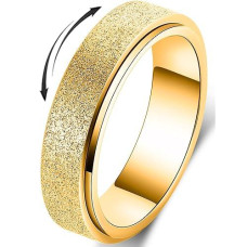 Mhwtty Fidget Toys Adults Spinner Ring Anxiety Ring For Women Fidget Rings Stainless Steel Fidget Spinner Ring Men Gold Size 6