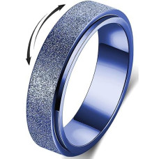 Mhwtty Anxiety Ring For Women Fidget Toys Adults Spinner Ring Fidget Rings Stainless Steel Fidget Spinner Ring Men Blue