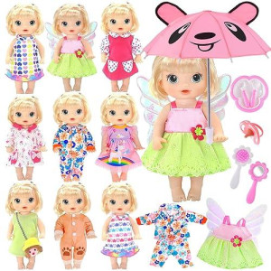 Ebuddy Baby Doll Clothes And Accessories 16 Pack 12 Inch Baby Doll Accessories For 10 Inch Baby Dolls 12 Inch Baby Dolls 14 To 14.5 Inch Dolls
