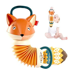 Mlryh Fox Accordion Baby Toys,Early Development Educational Infant Music Toy Accordion Musical Instrument,Cartoon Cute Hand Grip Baby Toy For Toddlers 18+ Months Boys Girls Baby Gifts