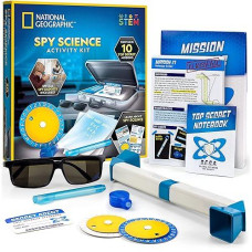 National Geographic Spy Science Kit - Kids Spy Activity Set, Complete 10 Secret Spy Missions With Spy Gadgets For Kids And Spy Gear, Kids Detective Kit, Science Kits For Kids, Pretend Play