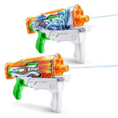 X-Shot Fast-Fill Skins Hyperload (2 Pack) by ZURU, Watergun, Water Blaster Toys, 2 Blasters Total, Fills with Water in just 1 Second (Flames and Water Splash)