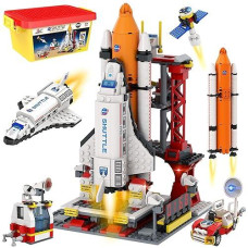 Wishlife City Space Exploration Shuttle Toy - Building Blocks Sets For 6 7 8 9 10 11 12 Year Old Boys Girls, Mars Rover, Launcher, Satellite, Aerospace Spaceship Toys Gifts For Kids Age 6-12 (660 Pcs)