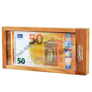 Logica Puzzles Art. Tricky Safe Long - Wooden Money Puzzle Box - Difficulty 5/6 Incredible - Leonardo Da Vinci Collection