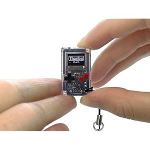 Tinycircuits Thumby (Clear), Tiny Game Console, Playable Programmable Keychain: Electronic Miniature, Stem Learning Tool