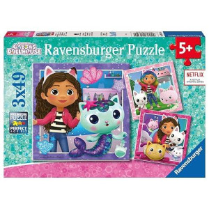 Ravensburger Gabby'S Dollhouse 3 X 49 Piece Jigsaw Puzzle Set For Kids - Screen-Free Activity Boosts Concentration And Focus