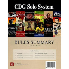 Gmt Games Gmt: Cdg Solo System Kit, 2Nd Edition, Solitaire System For Gmt'S Card Driven Games