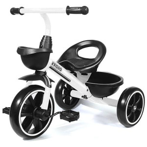 Kriddo Kids Tricycles For 2-4 Year Olds, Toddler Trike Gift For 24 Months To 4 Years, White
