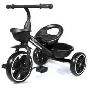 Kriddo Kids Tricycles Age 24 Month To 4 Years, Toddler Kids Trike For 2.5 To 5 Year Old, Gift Toddler Tricycles For 2-4 Year Olds, Trikes For Toddlers, Black