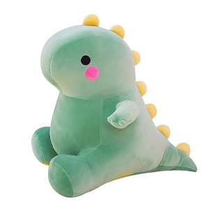 Auderhine 11.8" Soft Dinosaur Plush Figure, Cute Fat Dino Toy Doll, Squishy Stuffed Animal For Anxiety Relief, Kids Birthday Gift (Blue)