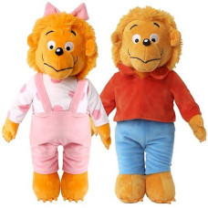 Mighty Mojo The Berenstain Bears Plush Doll Set - Brother Bear And Sister Bear - Based On The Berenstain Bears Book - 14 Inch Plush Doll Toy - Officially Licensed - Collectible Stuffed Plush