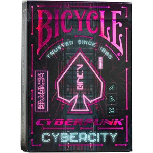 Bicycle Cyberpunk Cybercity Premium Playing Cards, 1 Deck, 62,5 X 88 Mm