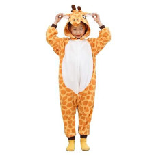 Xinhauli Unisex Kids Giraffe Onesie, Flannel Cosplay Animal Costume Halloween Onesie Pajamas Home Clothing