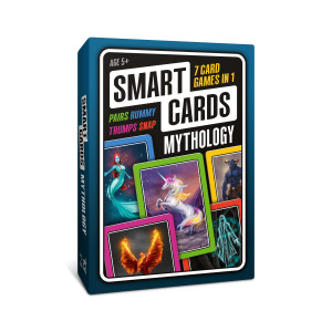 100 Pics Smart Cards Mythology, 7 Games In 1, Pairs, Snap, Trumps, Rummy, Memory Quiz, Learn Facts, Travel Game, Gift, Stocking Stuffer, Age 5+, 1-8 Players