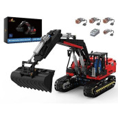 Jmbricklayer Excavator Building Block Set For Adults - Rc Electric Excavator Construction Vehicle Model Kit Collection Toy, Gift Toys For Teens Age 14+/Adults