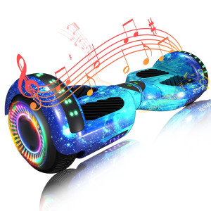 Simate 6.5" Hoverboard With Bluetooth & Led Lights, Self Balancing Hover Boards For Kids & Adults & Girls & Boys, For All Ages