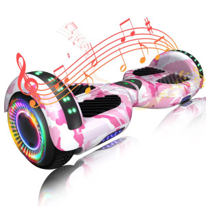 Simate 6.5" Hoverboard With Bluetooth & Led Lights, Self Balancing Hover Boards For Kids & Adults & Girls & Boys, For All Ages