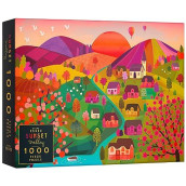 Elena Essex Puzzles for Adults 1000 Pieces and Up - Sunset Valley 1000 Piece Puzzle for Adults Puzzle 1000 Pieces Landscape countryside Autumn Fall Puzzles for Adults 1000 Piece 28 x 20 inches