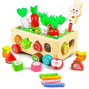Kizmyee Toddler Montessori Toys For Kids, Wooden Educational Toys Shape Color Sorting Matching Educational Wooden Toys For Toddlers For Boys Girls 1 2 3 4 5+ Year Old