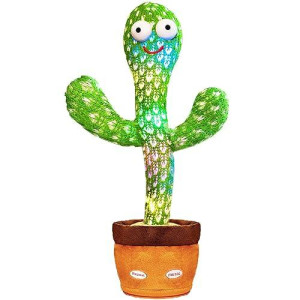 Keculf Dancing Cactus Toy Talking Cactus Baby Toys, Singing Cactus Toy Cactus, Mimicking Cactus Toy For Babies Smart Cactus Toy, Repeats What You Say(120 Songs In English)