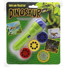 Funstuff Flashlight Torch and Projector for Kids, Educational Dinosaur Themed Science Toys, green, T003