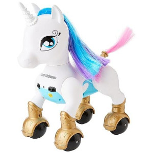 Lexibook Power Unicorn?- My First Smart Unicorn To Train, Programmable With Remote Control, Training And Gesture Control Function, Dance, Music, Light Effects, Rechargeable - Uni01