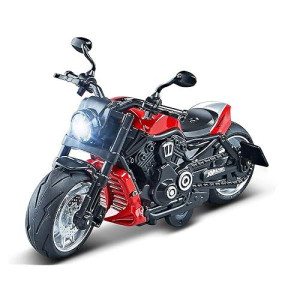 Gilumza Pull Back Motorcycles Toy, Moto Gift With Music Lighting, Wolverine Motorcycle Toys For Boys Kids Age 3-12 Year Old (Red)