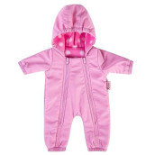 Rakki Dolli Doll Clothes Winter Romper Hooded Romper Pink Purple Outfit Snowsuit Thick Polar Fleece Warm Jumpsuit Fits 18" American Girl Doll 009